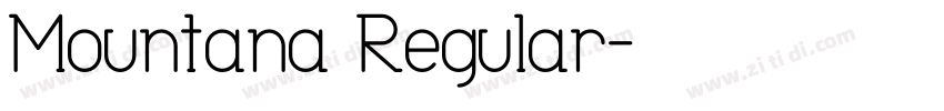 Mountana Regular字体转换